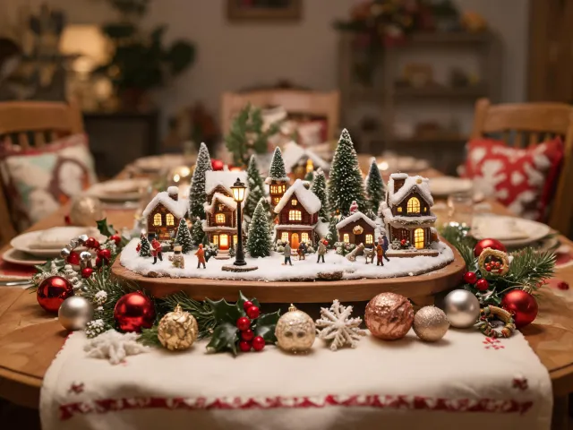 Family holiday table